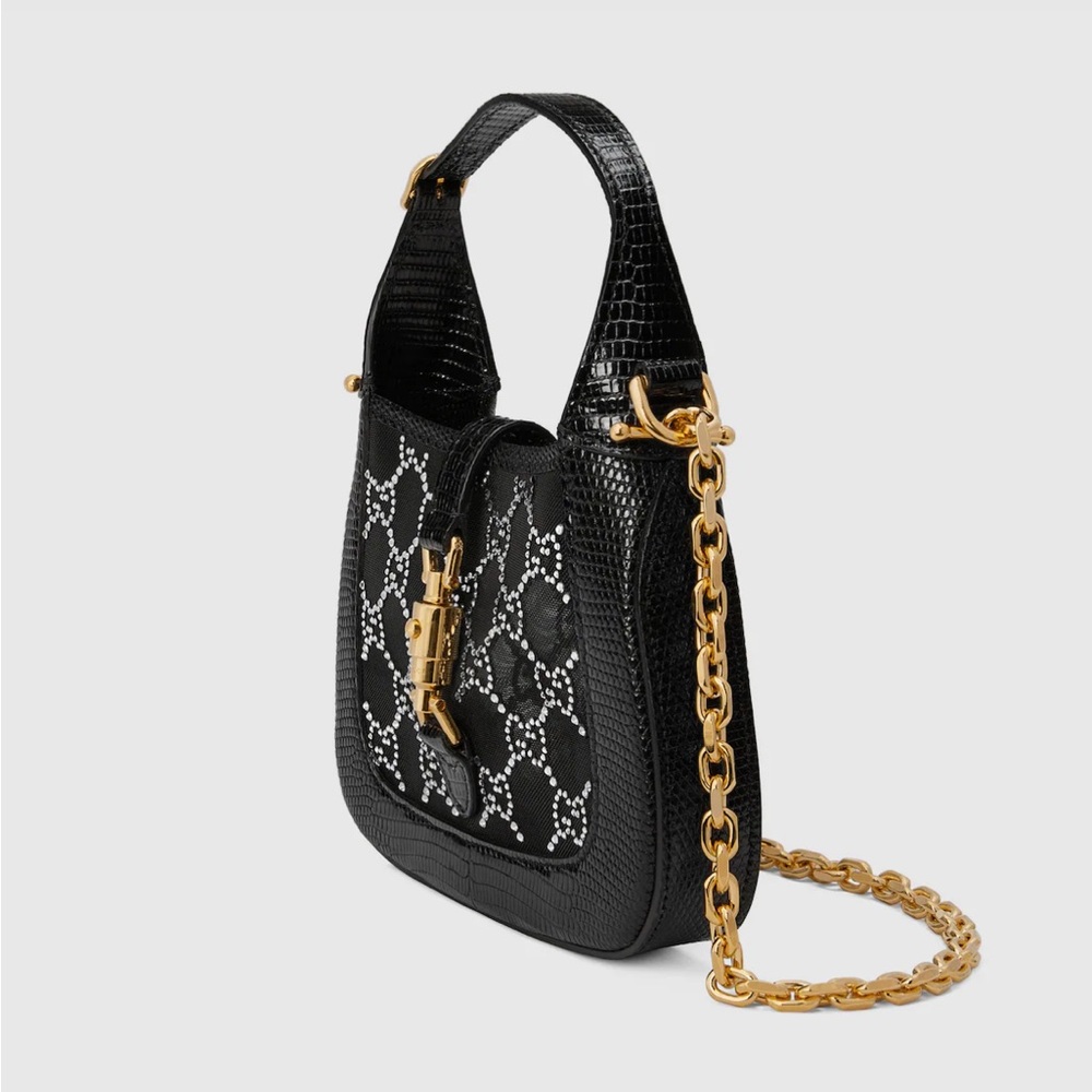 SOLD LIMITED LIZARD GUCCI CRYSTAL GG JACKIE 1961 - Picture 15 of 16